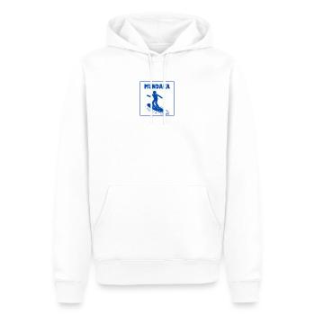 Mundaka Surfing Icon T-Shirt Design - Sweat à capuche Premium bio Homme - blanc - Devant - Nico (187cm)