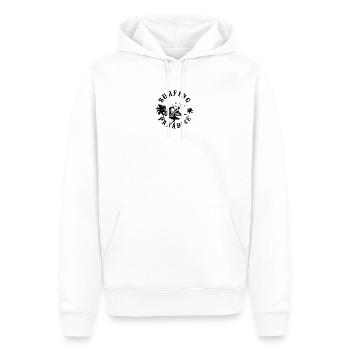 Nocturnal Wolf Silhouette - Men’s Premium Organic Hoodie - white - Front - Nico (187cm)