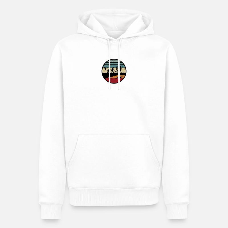 Voyage Sunset Evolution - Sweat à capuche Premium bio Homme - blanc