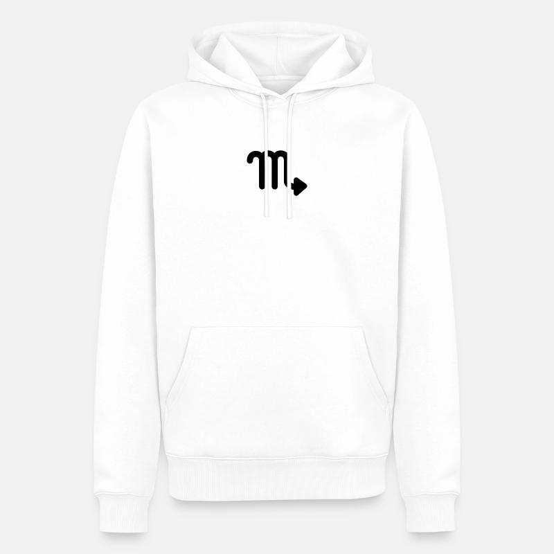 Scorpion - Sweat à capuche Premium bio Homme - blanc