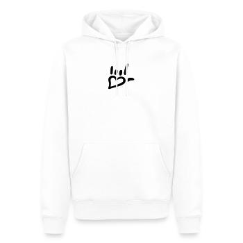 metal_heart_hand - Männer Premium Bio Hoodie - Weiß - Vorne - Nico (187cm)