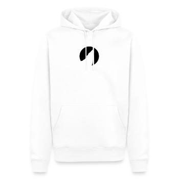 loup hurlant - Sweat à capuche Premium bio Homme - blanc - Devant - Nico (187cm)