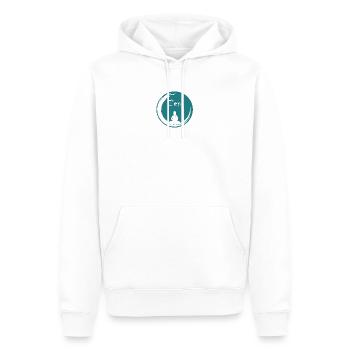 Bulle zen - Sweat à capuche Premium bio Homme - blanc - Devant - Nico (187cm)