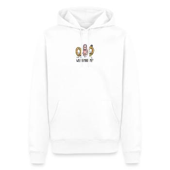 Voulez-vous m’épouser bagues de mariage en mariage - Sweat à capuche Premium bio Homme - blanc - Devant - Nico (187cm)