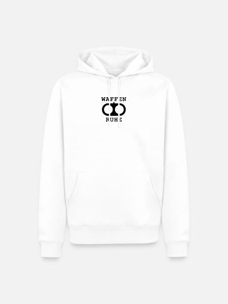 Waffenruhe Doppellauf Flinte Frieden Peace - Männer Premium Bio Hoodie - Weiß