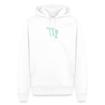 Jungfrau Sternzeichen Pastellgrün - Männer Premium Bio Hoodie - Weiß - Vorne - Nico (187cm)