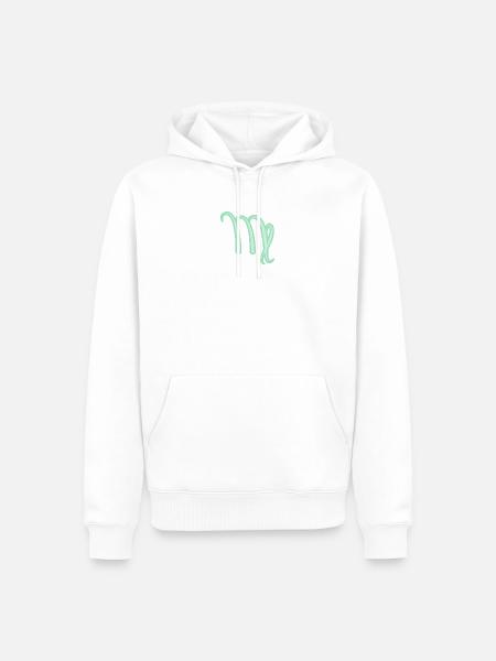 Jungfrau Sternzeichen Pastellgrün - Männer Premium Bio Hoodie - Weiß