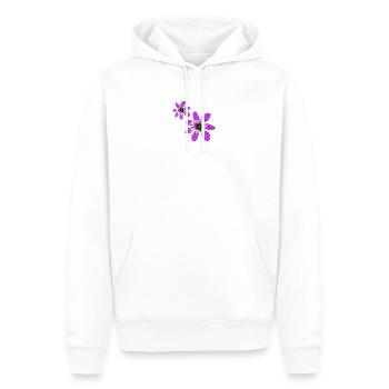 Blumen Pink - Männer Premium Bio Hoodie - Weiß - Vorne - Nico (187cm)