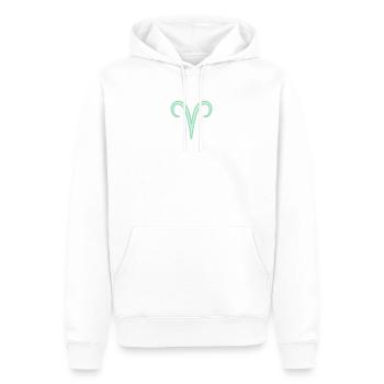 Widder-Tierkreiszeichen Pastellgrün - Männer Premium Bio Hoodie - Weiß - Vorne - Nico (187cm)