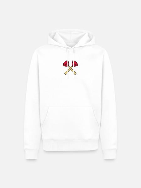Pömpel gekreuzt - Männer Premium Bio Hoodie - Weiß
