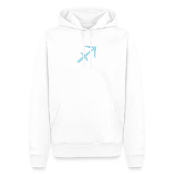 Schütze Tierkreiszeichen Pastel Blau - Männer Premium Bio Hoodie - Weiß - Vorne - Nico (187cm)