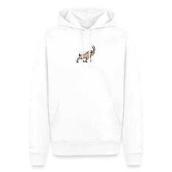 Illustration vectorielle de la gazelle dorée Capricorne - Sweat à capuche Premium bio Homme - blanc - Devant - Nico (187cm)