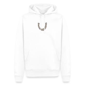 hufeisen - Männer Premium Bio Hoodie - Weiß - Vorne - Nico (187cm)