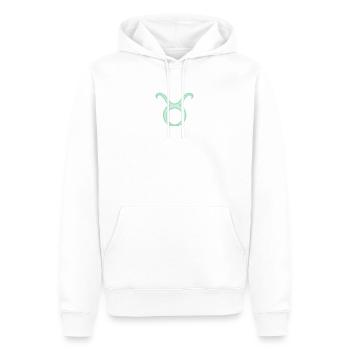 Tierkreiszeichen Stier Pastel Grün - Männer Premium Bio Hoodie - Weiß - Vorne - Nico (187cm)