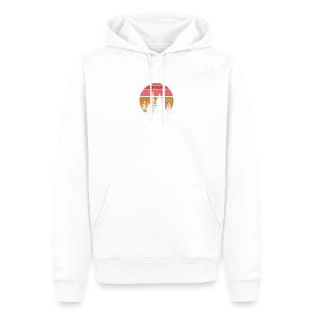 Silhouette de pin solaire - Sweat à capuche Premium bio Homme - blanc - Devant - Nico (187cm)