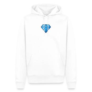 Diamant géométrique - Sweat à capuche Premium bio Homme - blanc - Devant - Nico (187cm)