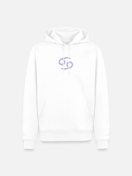 Krebs-Sternzeichen-Symbol Pastel Lila - Männer Premium Bio Hoodie - Weiß