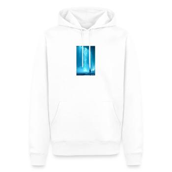 Zauberin mit Eis-Wasserfall - Männer Premium Bio Hoodie - Weiß - Vorne - Nico (187cm)