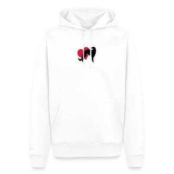 Barsoi meine Liebe - Männer Premium Bio Hoodie - Weiß - Vorne - Nico (187cm)
