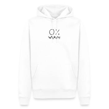 0 interest - Männer Premium Bio Hoodie - Weiß - Vorne - Nico (187cm)