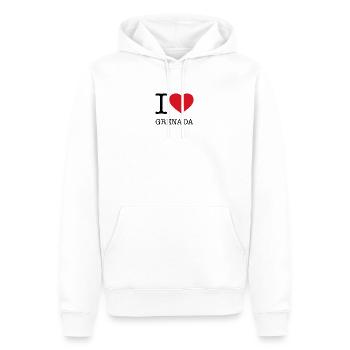I LOVE GRENADA - Men’s Premium Organic Hoodie - white - Front - Nico (187cm)