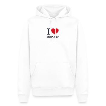 J’ADORE ERFURT - Sweat à capuche Premium bio Homme - blanc - Devant - Nico (187cm)