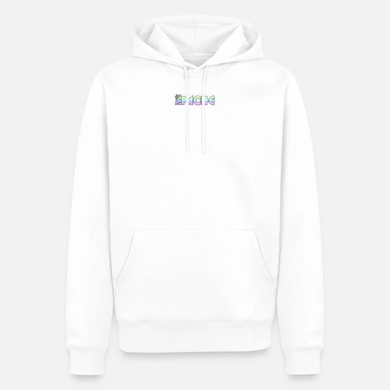 Impression Apache - Sweat à capuche Premium bio Homme - blanc