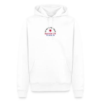 Bangkok - Männer Premium Bio Hoodie - Weiß - Vorne - Nico (187cm)