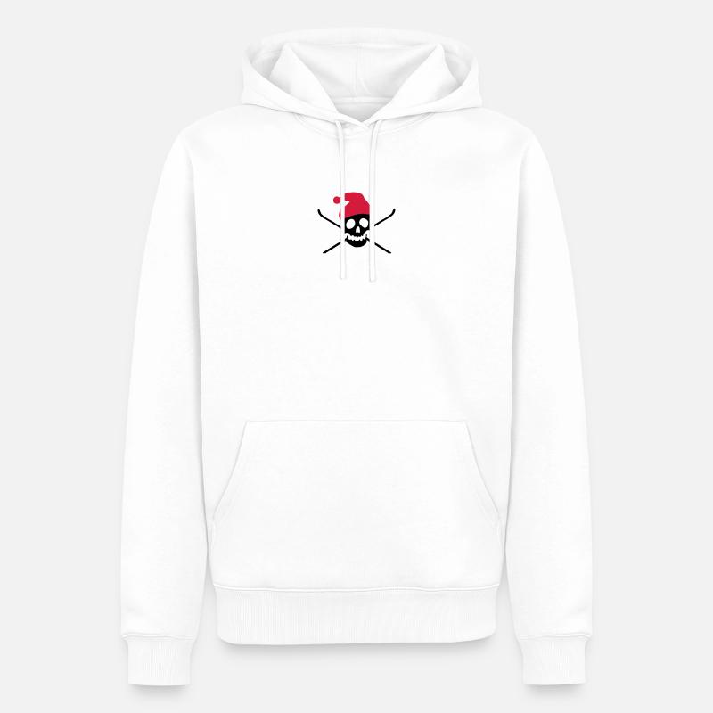 Ski - Männer Premium Bio Hoodie - Weiß