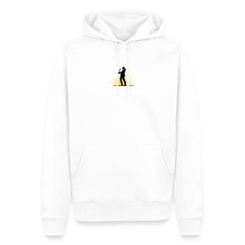 Saxofonist in Szene - Männer Premium Bio Hoodie - Weiß - Vorne - Nico (187cm)