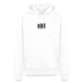 Projet de construction unique - Sweat à capuche Premium bio Homme - blanc - Devant - Nico (187cm)
