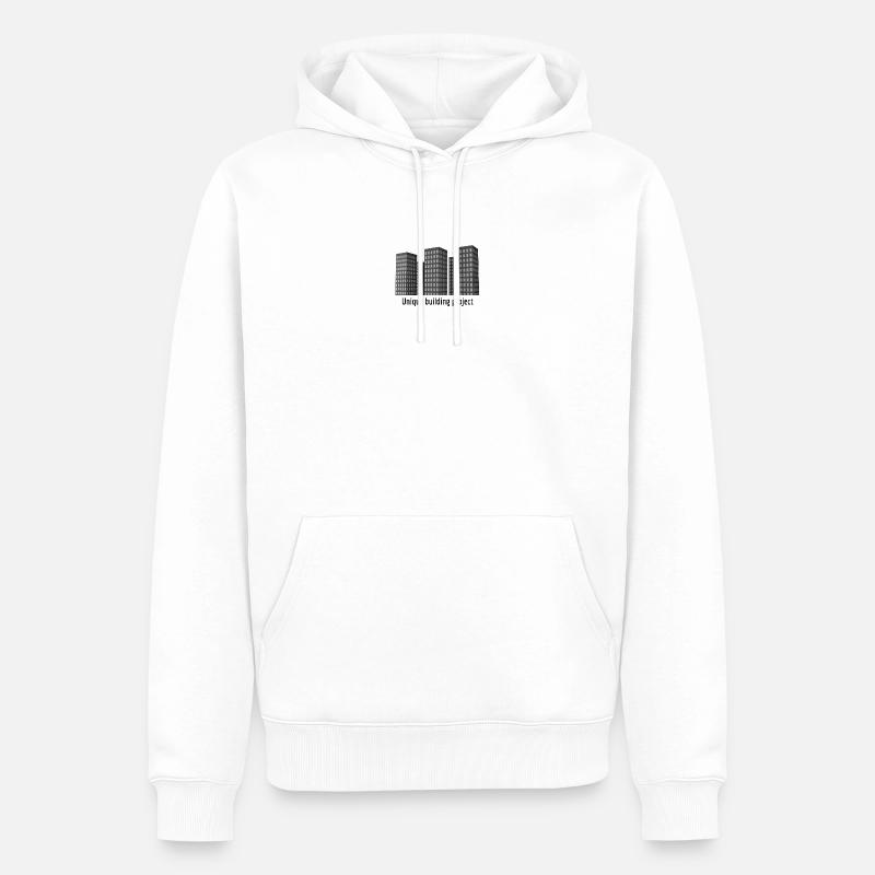 Projet de construction unique - Sweat à capuche Premium bio Homme - blanc