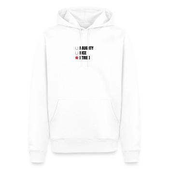 Noël - Sweat à capuche Premium bio Homme - blanc - Devant - Nico (187cm)