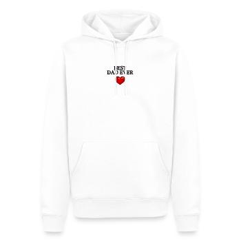 BEST DAD EVER - Sweat à capuche Premium bio Homme - blanc - Devant - Nico (187cm)