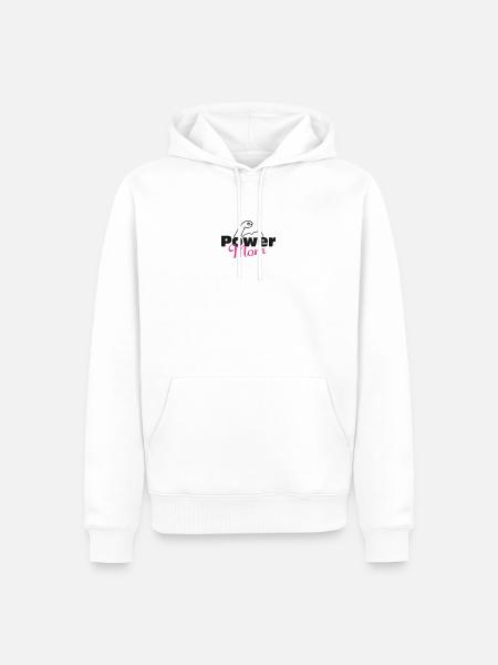 Power Mom black-pink - Men’s Premium Organic Hoodie - white