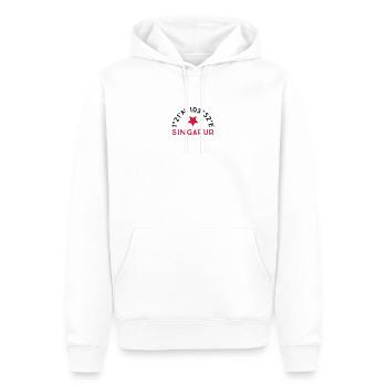 Singapur - Männer Premium Bio Hoodie - Weiß - Vorne - Nico (187cm)