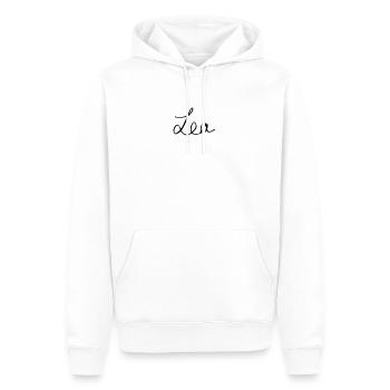 Lea - Männer Premium Bio Hoodie - Weiß - Vorne - Nico (187cm)