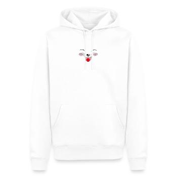 lachendes katzengesicht, lustige Tees - Männer Premium Bio Hoodie - Weiß - Vorne - Nico (187cm)