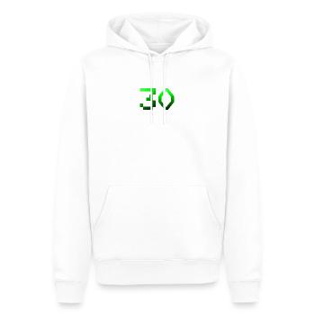 schenken, 30 Pixelig - Männer Premium Bio Hoodie - Weiß - Vorne - Nico (187cm)