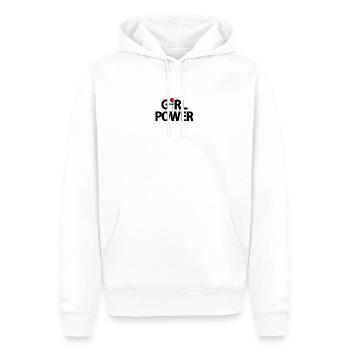 Purpurrote Rose auf Mitternachts-Leinwand - Männer Premium Bio Hoodie - Weiß - Vorne - Nico (187cm)