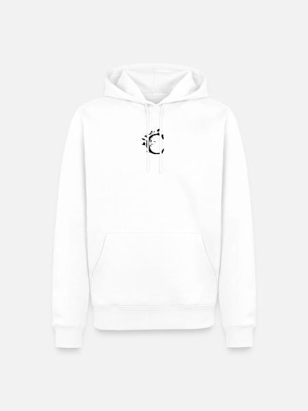 bogstaver C for fornavne i C - Herre Premium økologisk hoodie - hvid
