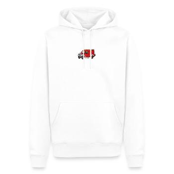 Feuerwehroldie - Männer Premium Bio Hoodie - Weiß - Vorne - Nico (187cm)