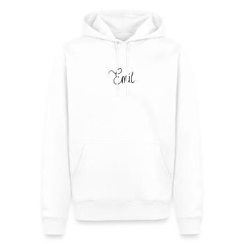 Emil - Männer Premium Bio Hoodie - Weiß - Vorne - Nico (187cm)