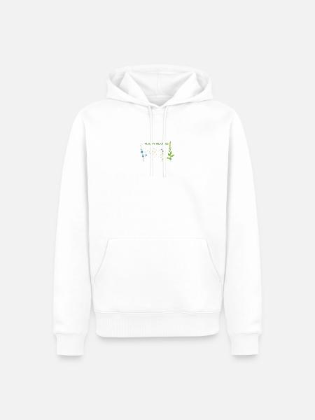 Wiese schätzt Blumen - Männer Premium Bio Hoodie - Weiß