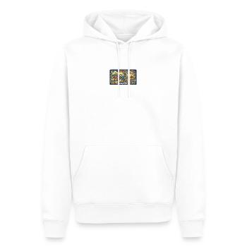 Medellín, Columbia City Design - Sweat à capuche Premium bio Homme - blanc - Devant - Nico (187cm)