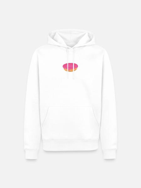 Snack attack: the pink cake from the canteen! - Men’s Premium Organic Hoodie - white