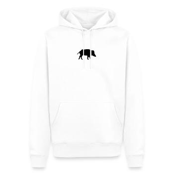 Wild boar - Sweat à capuche Premium bio Homme - blanc - Devant - Nico (187cm)