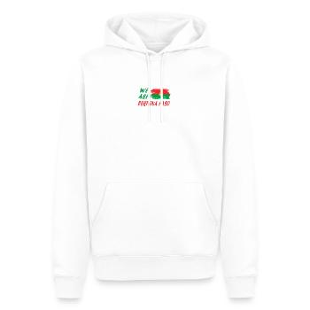 Nous sommes le Burkina Faso - Sweat à capuche Premium bio Homme - blanc - Devant - Nico (187cm)