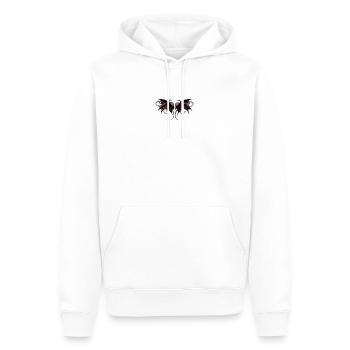 Burgunder Fledermausflügel - Männer Premium Bio Hoodie - Weiß - Vorne - Nico (187cm)