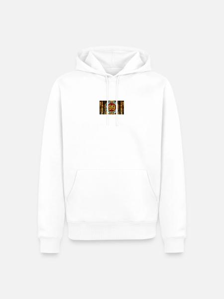 99 in Kristallrahmen - Männer Premium Bio Hoodie - Weiß